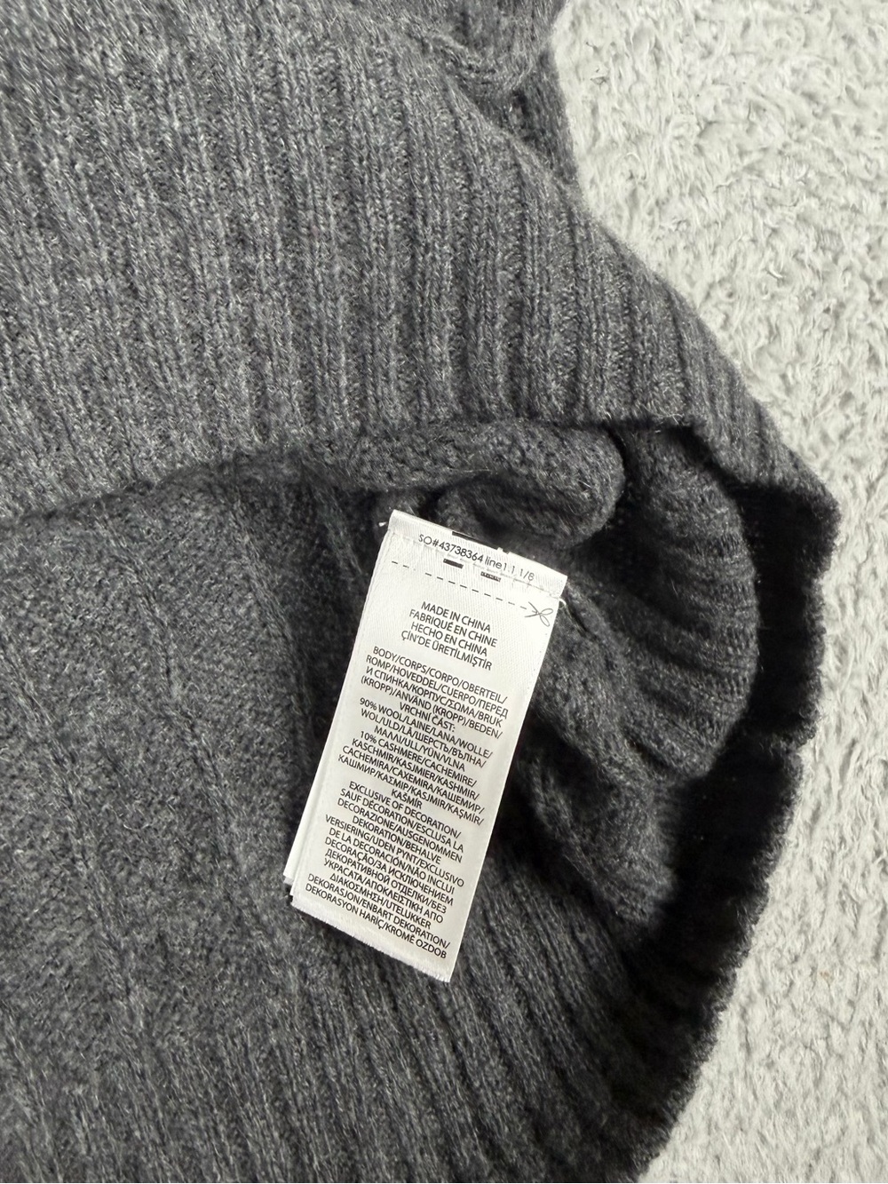 Polo Ralph Lauren Sweater Mens XL Gray Wool Cashmere Blend Knit Pullover Pony - Picture 8 of 8